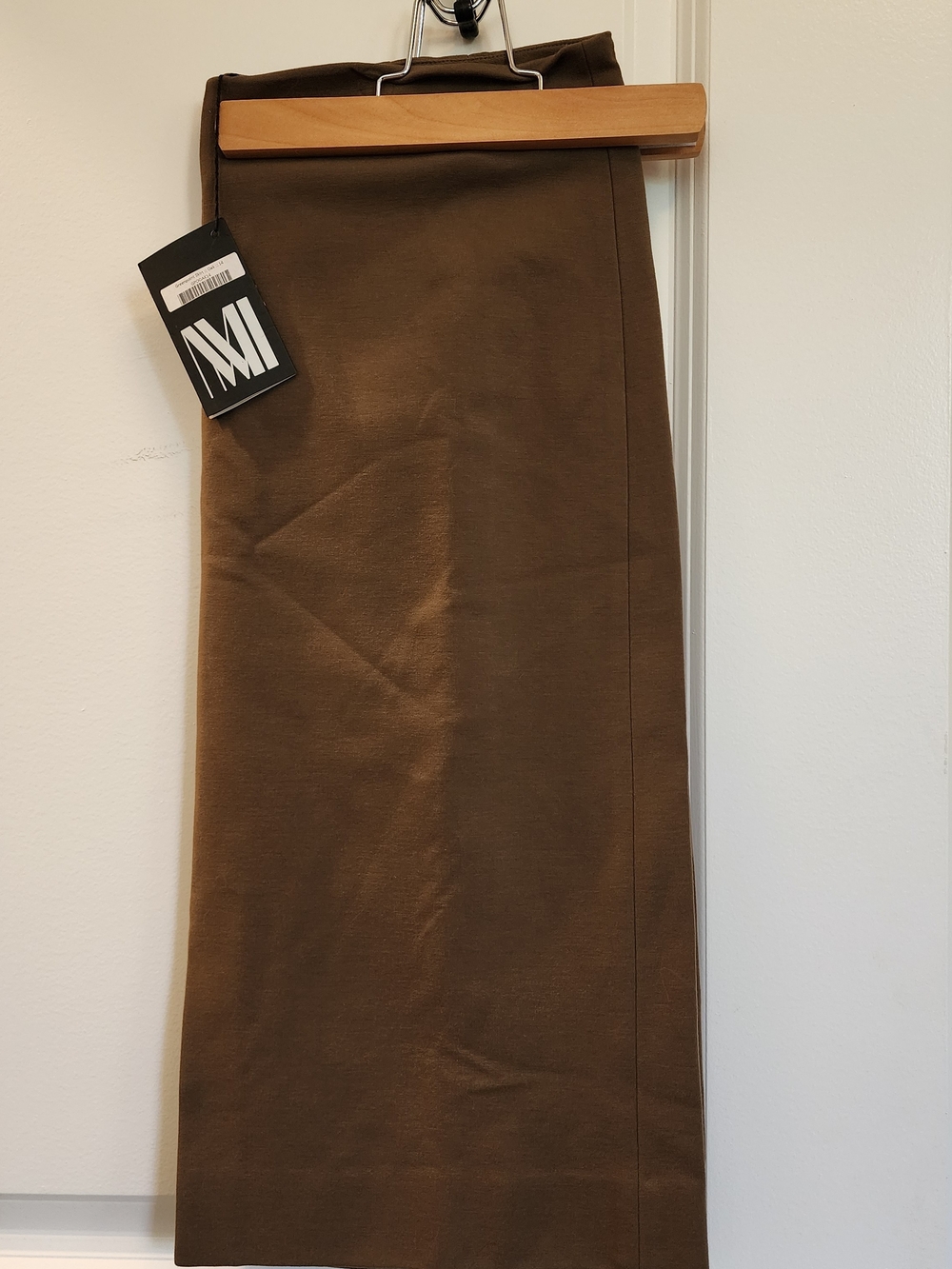 MM.LaFleur Greenpoint Skirt In Oak Brown - Straight Midi Pencil Skirt